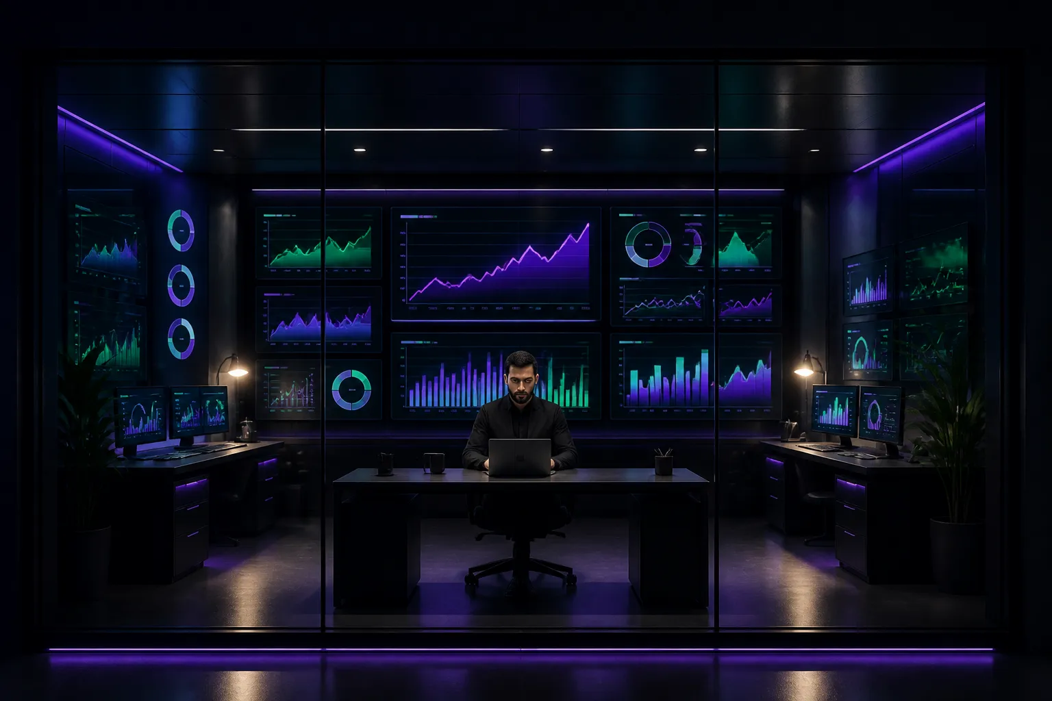 Digital marketing analytics dashboard showing campaign performance